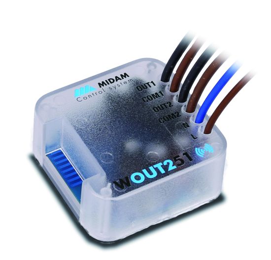 MIDAM - Bezdrátový modul dvou digitálních výstupů - MIDAM WOUT251