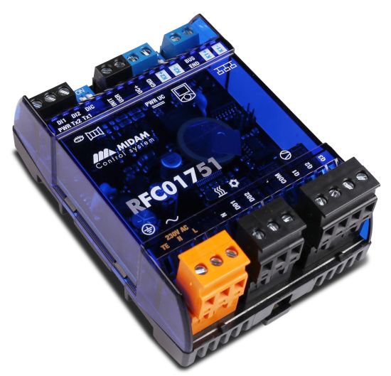 MIDAM - Komunikativní regulátor fancoilu 230VAC - MIDAM RFC01751