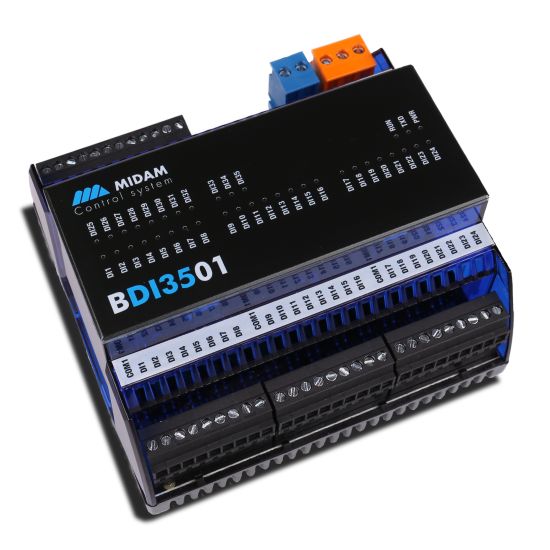 MIDAM - Modul 35 digitálních/čítačových vstupů - MIDAM BDI3501