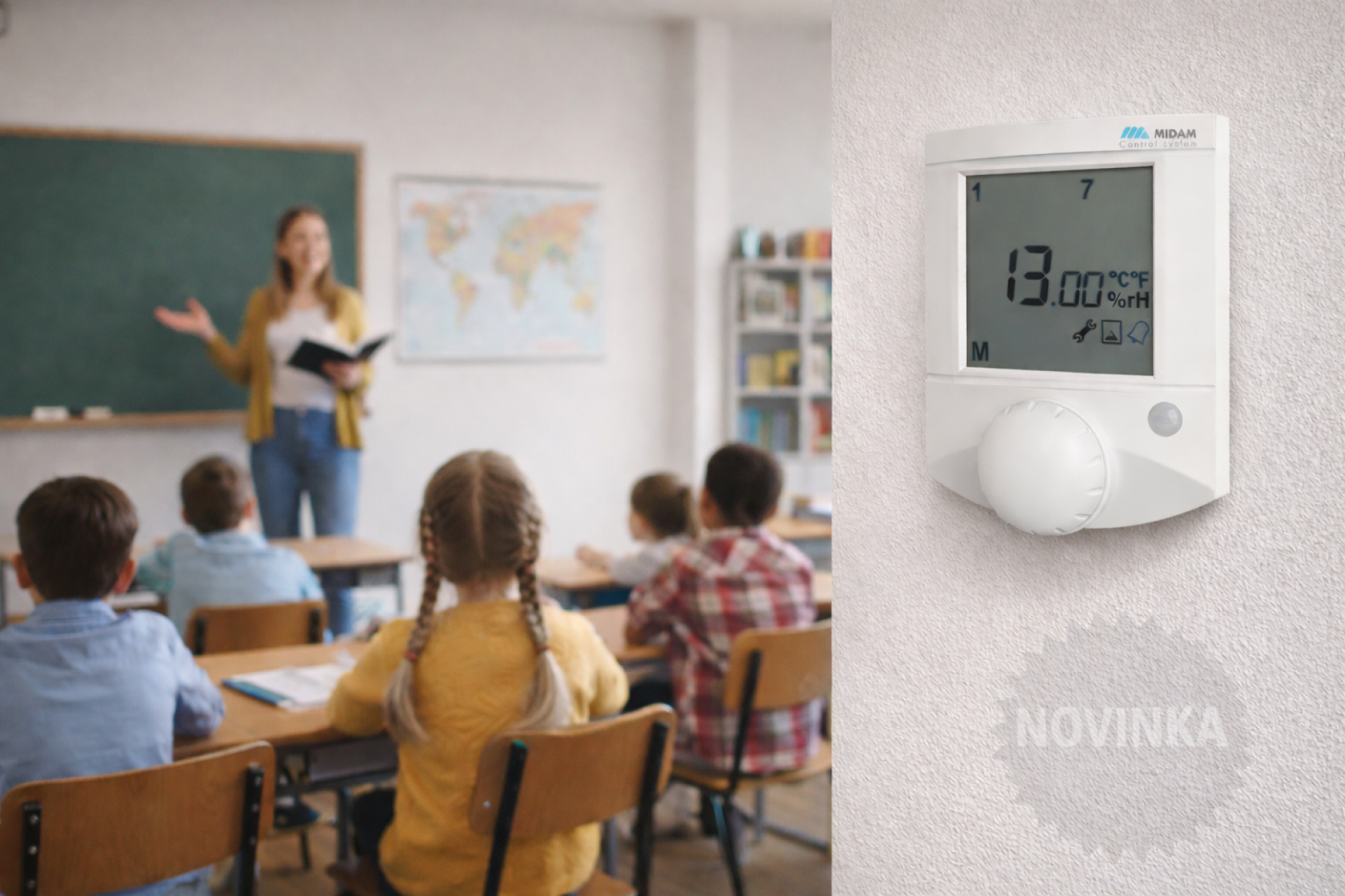 MIDAM - Room controller – Radon – CO₂ – PIR